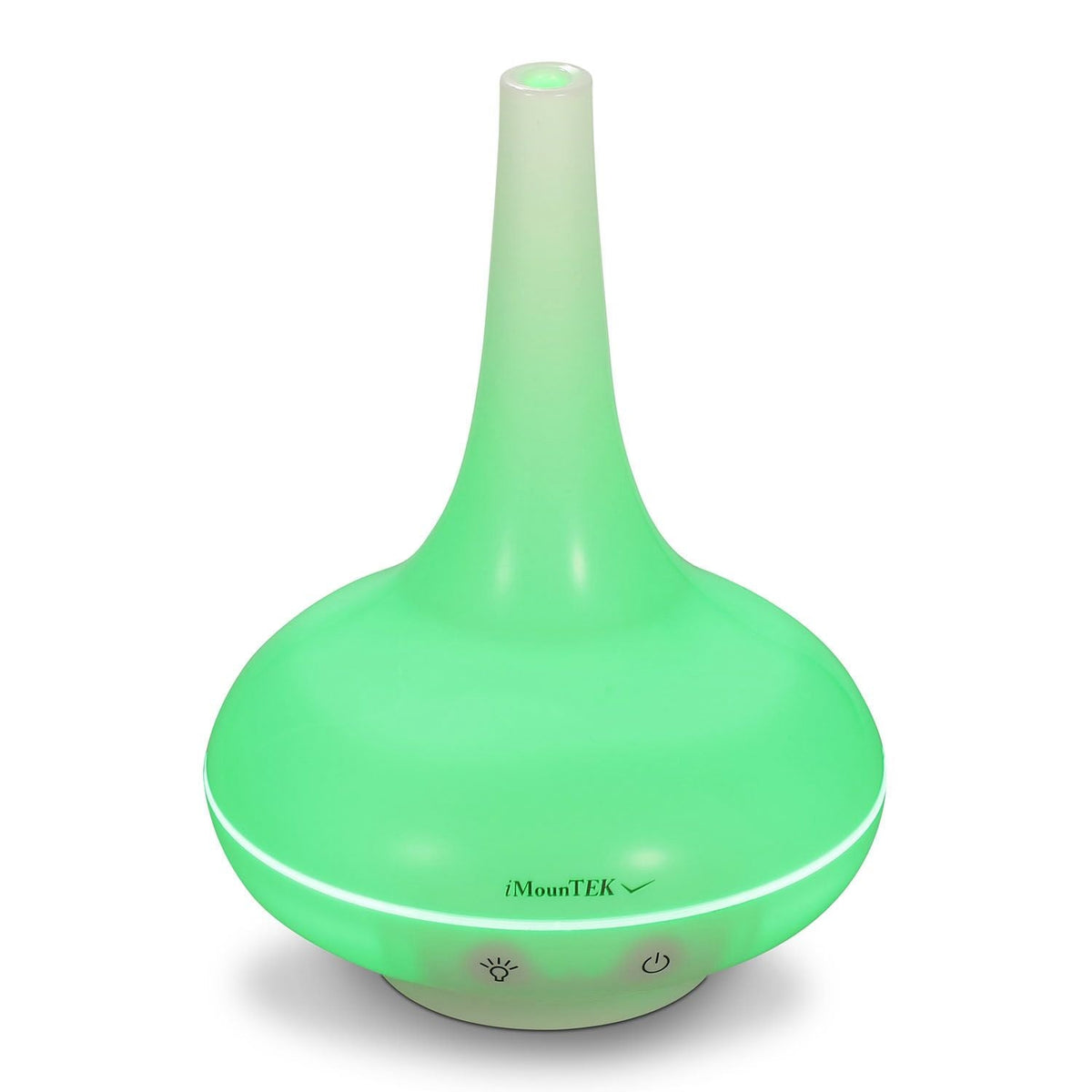 Green ultrasonic cool mist humidifier aroma diffuser with glowing LED light