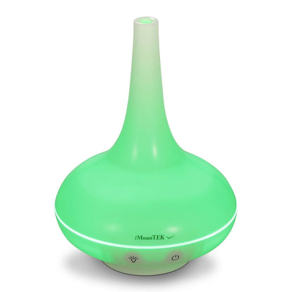 Green ultrasonic cool mist humidifier aroma diffuser with glowing LED light