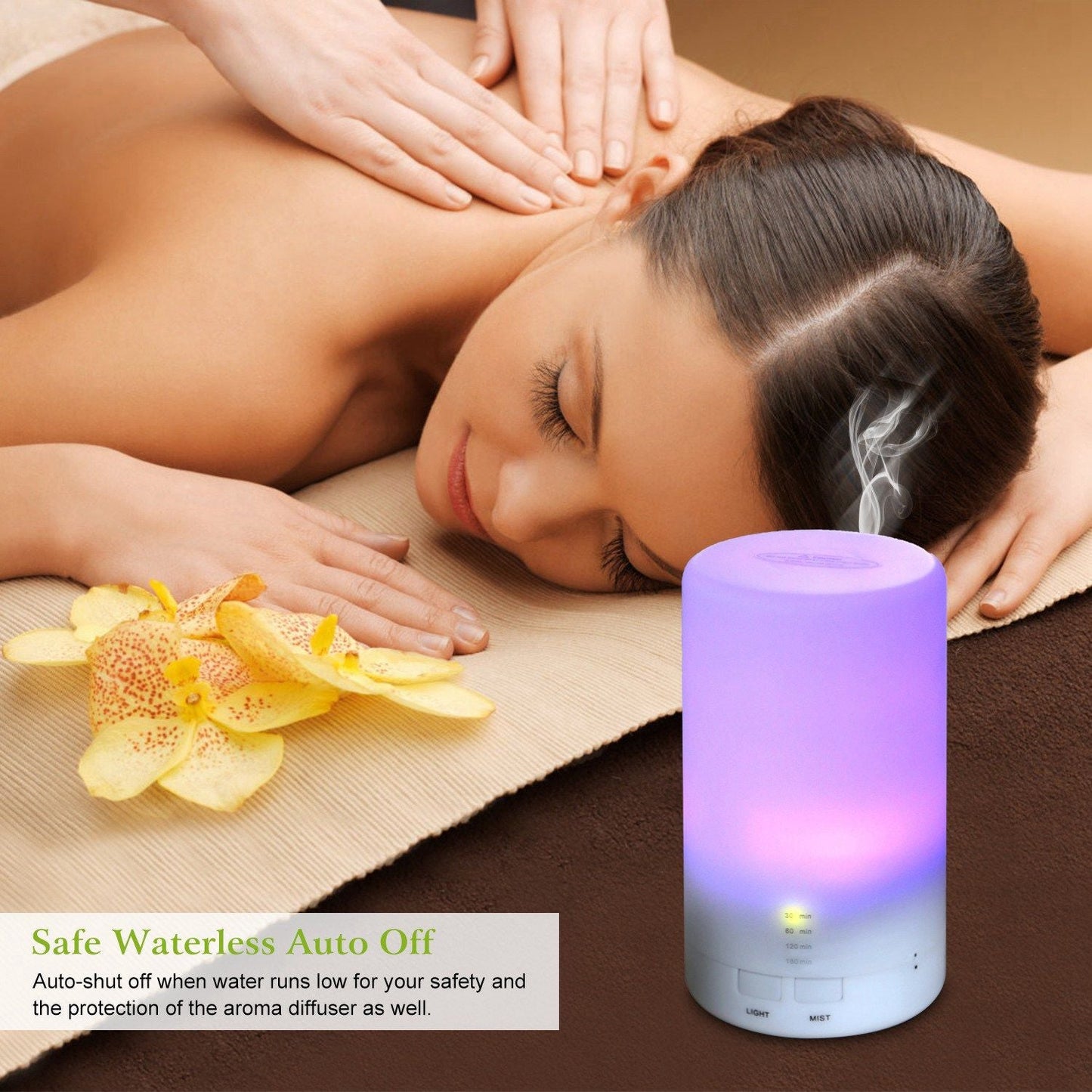 Ultrasonic Cool Mist Humidifier Mini Aroma Essential Oil Diffuser with Colorful Lights 4 Timer Settings - Renee Lane Company