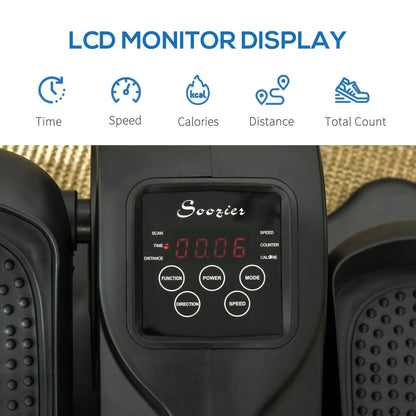 Under Desk Elliptical Foot Pedal Exerciser with Adjustable Speed Remote LCD - Renee Lane Company
