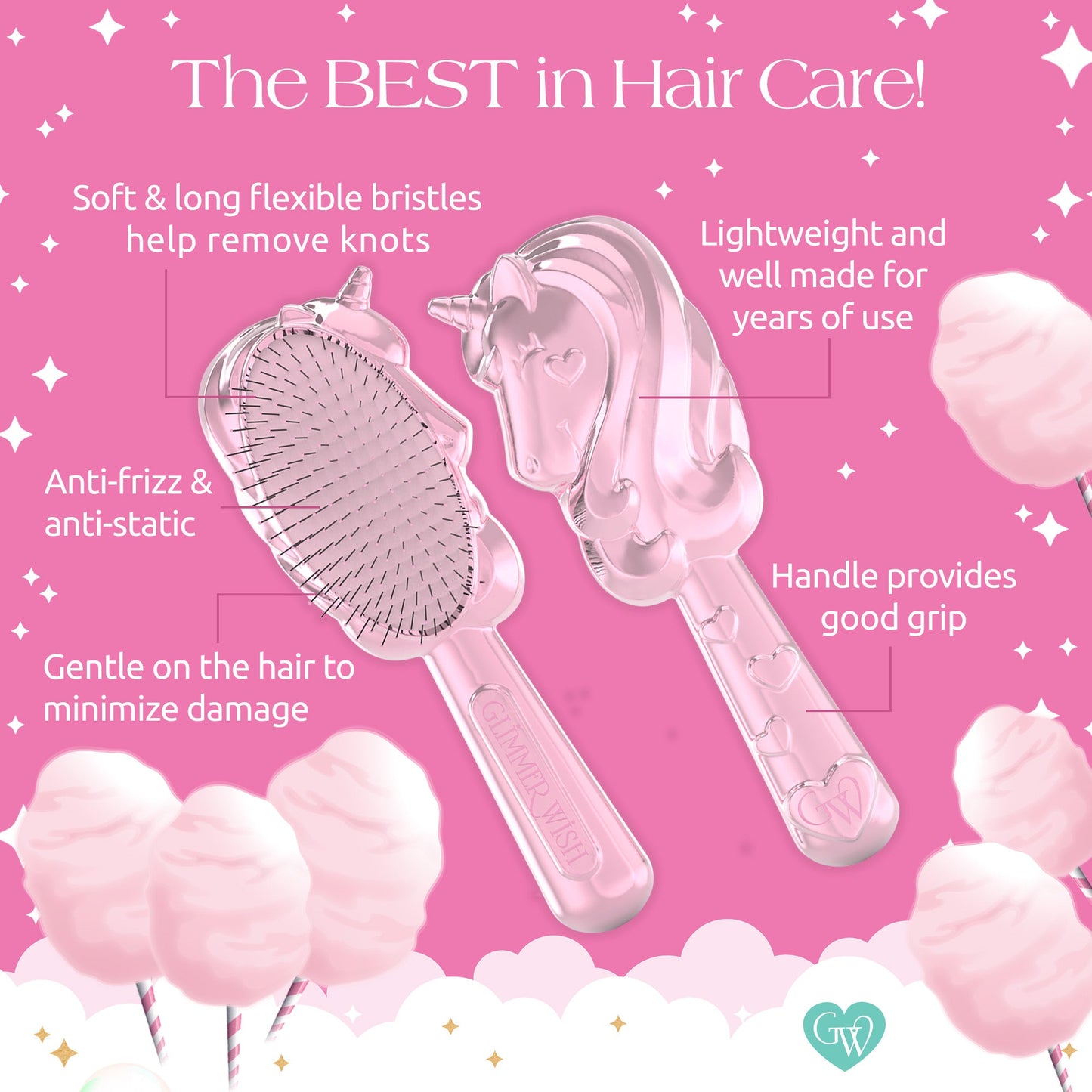 Unicorn Detangling Hair Brush - Renee Lane Company