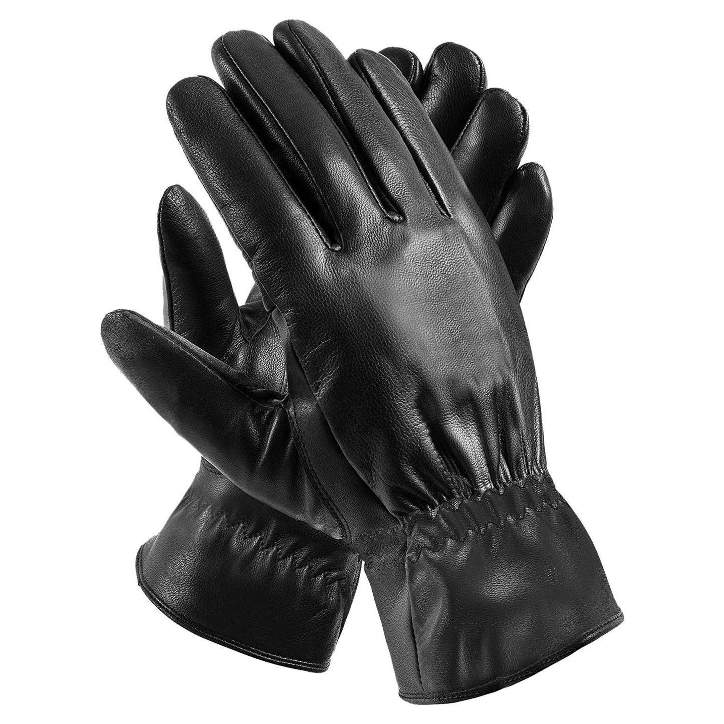 Unisex Leather Winter Warm Gloves Outdoor Windproof Soft Gloves Cycling Skiing Running Cold Winter Gloves - Renee Lane Company