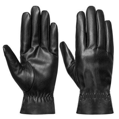 Unisex Leather Winter Warm Gloves Outdoor Windproof Soft Gloves Cycling Skiing Running Cold Winter Gloves - Renee Lane Company