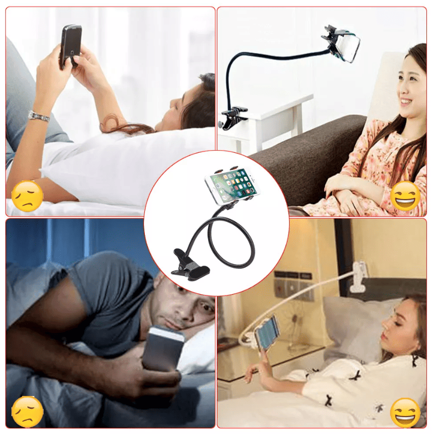 Universal Lazy Mobile Phone Gooseneck Stand Holder Flexible Bed Desk Table Clip - Renee Lane Company