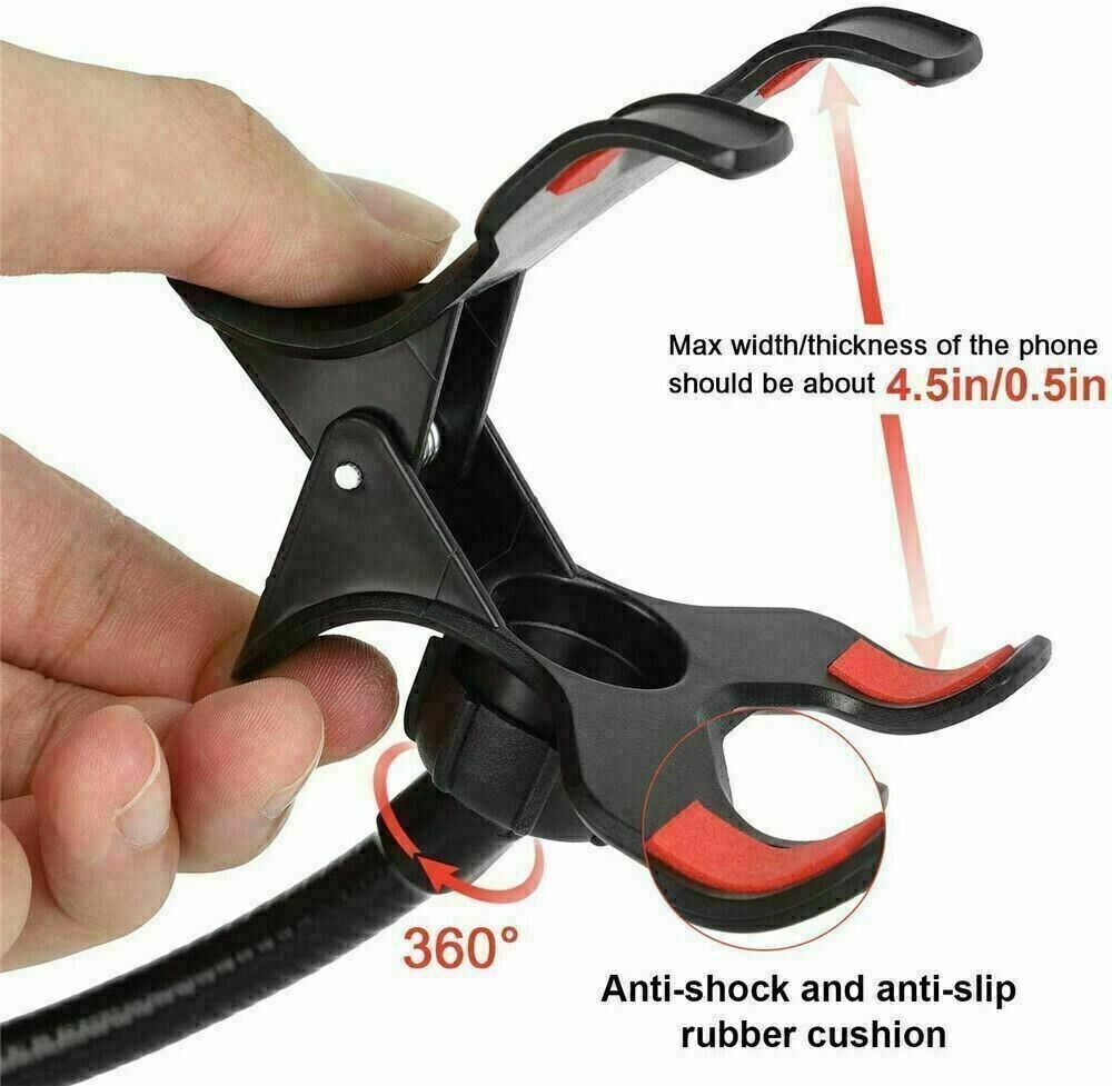 Universal Lazy Mobile Phone Gooseneck Stand Holder Flexible Bed Desk Table Clip - Renee Lane Company