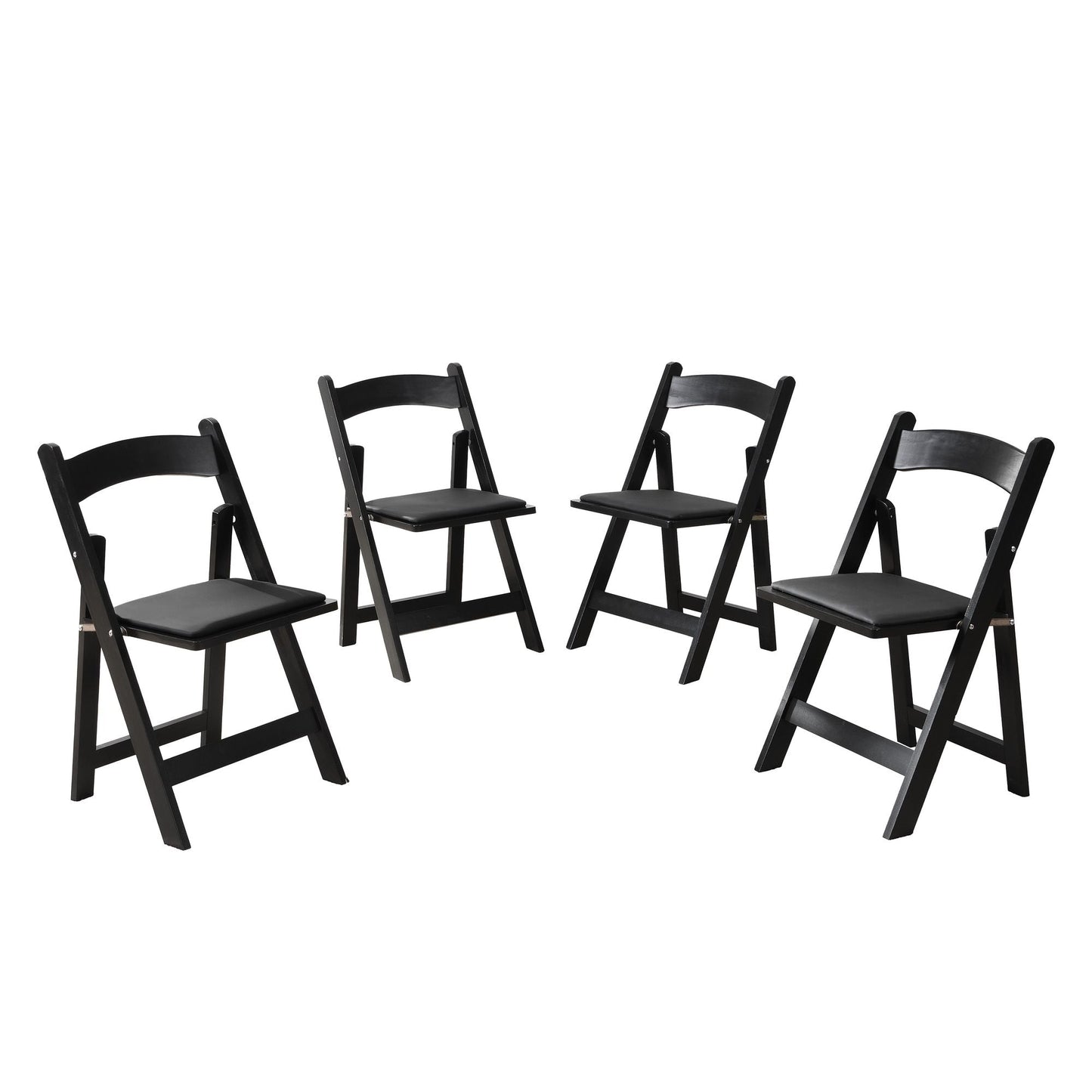 Upholstered folding chair, space saving, easy to carry, 4PCS, Dining room - Renee Lane Company