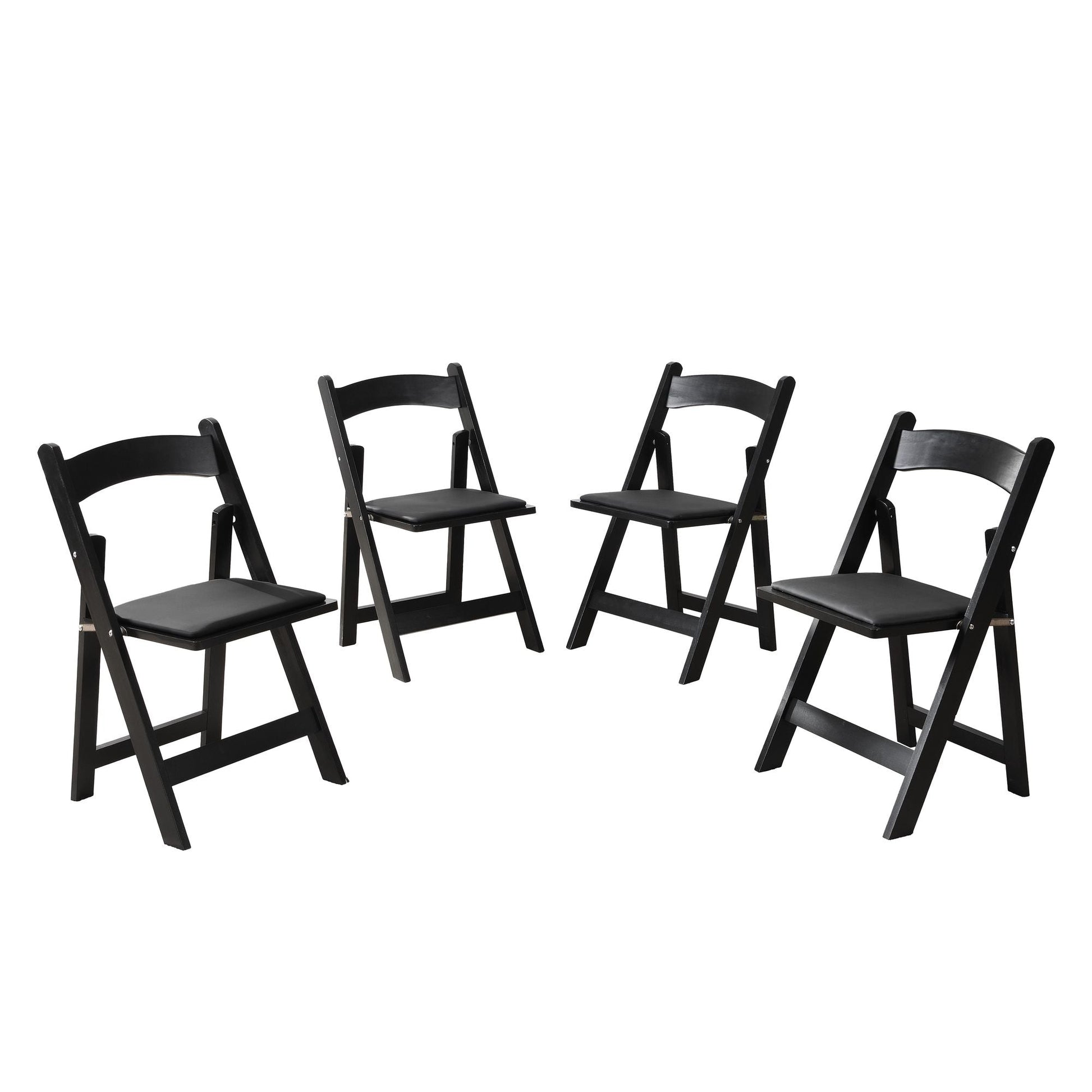 Upholstered folding chair, space saving, easy to carry, 4PCS, Dining room - Renee Lane Company