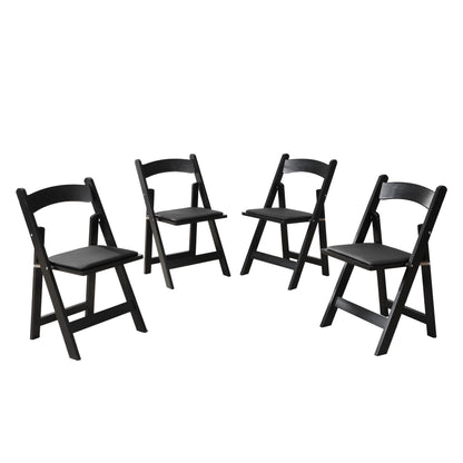 Upholstered folding chair, space saving, easy to carry, 4PCS, Dining room - Renee Lane Company