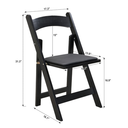 Upholstered folding chair, space saving, easy to carry, 4PCS, Dining room - Renee Lane Company