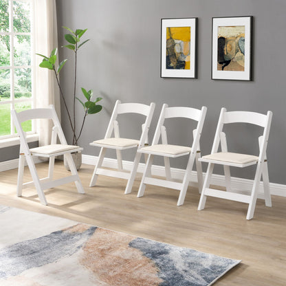Upholstered folding chair, space saving, easy to carry, 4PCS, Dining room - Renee Lane Company