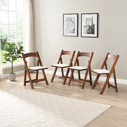 Upholstered folding chair, space saving, easy to carry, 4PCS, Dining room - Renee Lane Company
