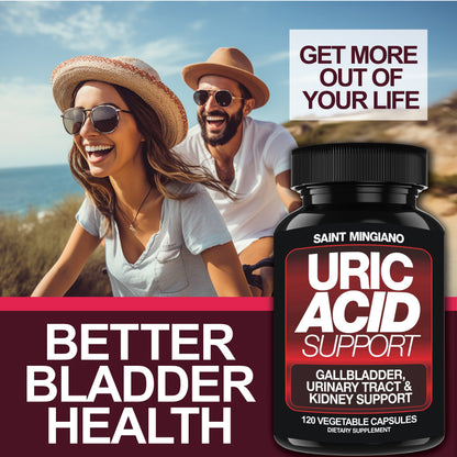 Uric Acid Support -120 Capsules - Supports Kidney Cleanse Detox & Repair, Gallbladder & Urinary Tract Issues - Renee Lane Company