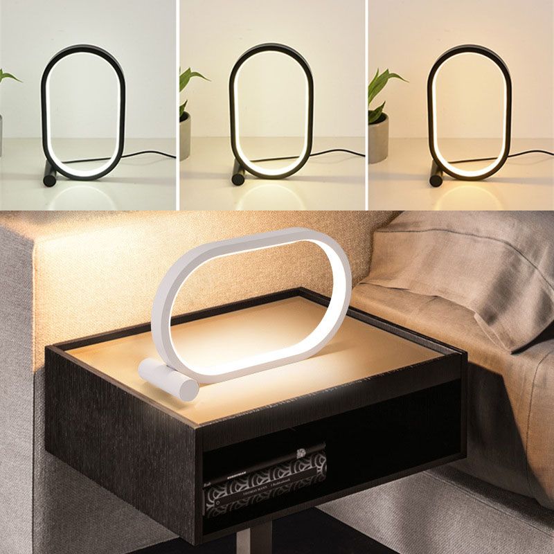 Usb Plug-In Lamp Oval Acrylic Lamp Touch Control Dimmable Modern Simple Creative Night Lamp Bedside Reading Lamp Desk Table Led - Renee Lane Company