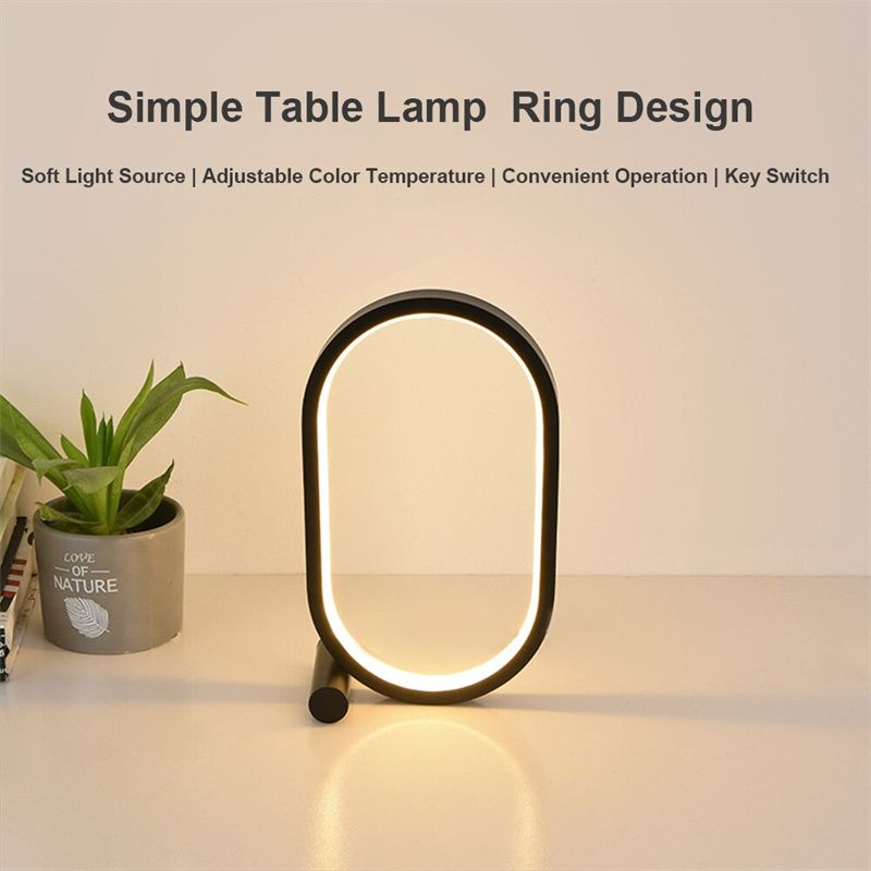 Usb Plug-In Lamp Oval Acrylic Lamp Touch Control Dimmable Modern Simple Creative Night Lamp Bedside Reading Lamp Desk Table Led - Renee Lane Company