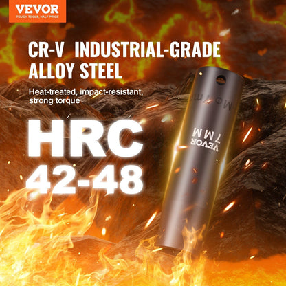 VEVOR 1/2" Drive Impact Socket Set, 65 Piece Socket Set SAE 3/8" to 1-1/4" and Metric 10-24mm, 6 Point Cr-V Alloy Steel for Auto Repair, Rugged Construction, Easy-to-Read Size Markings, Storage Case - Renee Lane Company