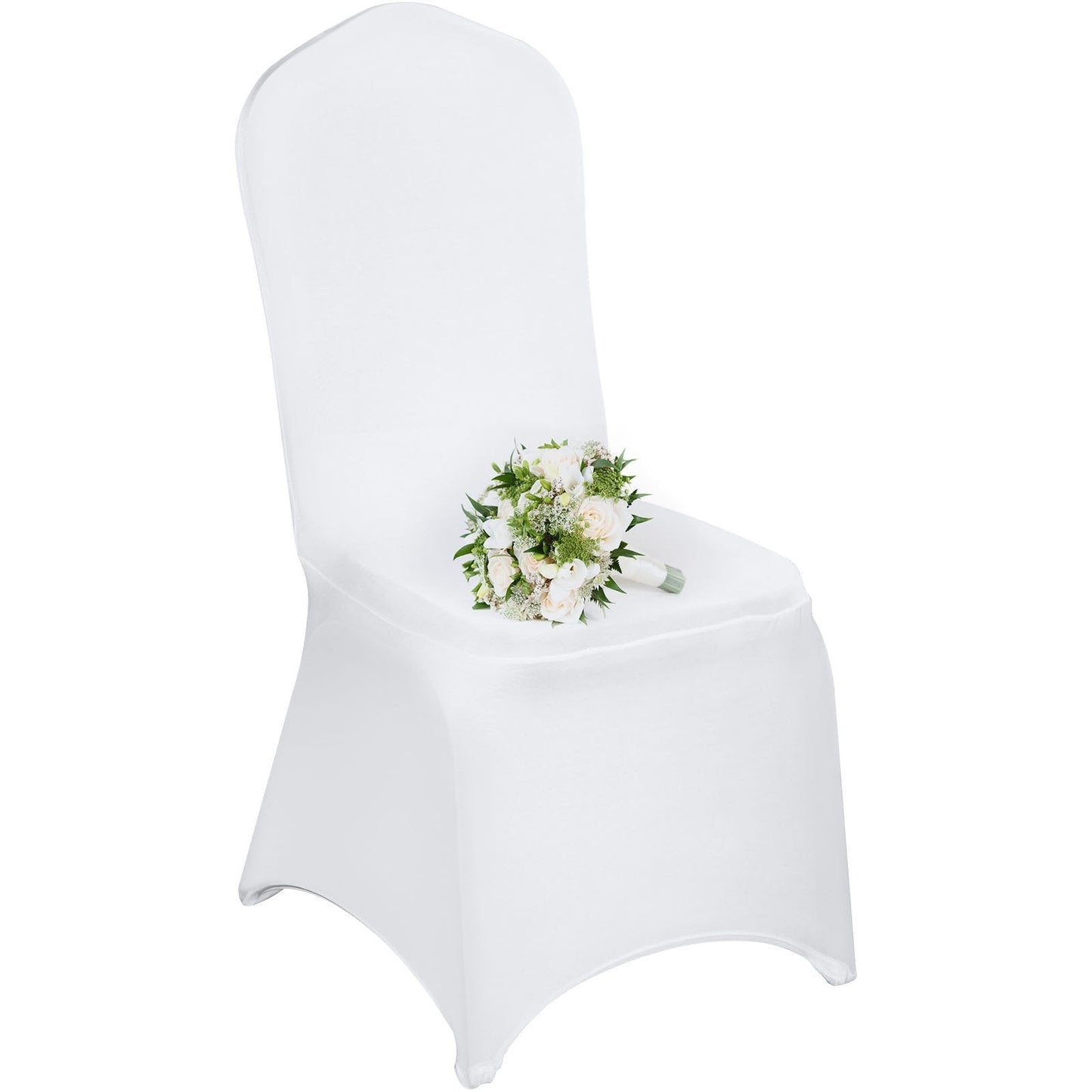 VEVOR 100 White Stretch Chair Covers for Wedding & Event Decor - Renee Lane Company