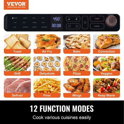 VEVOR 12-IN-1 Air Fryer Toaster Oven with LED Touch & 25L Capacity - Renee Lane Company