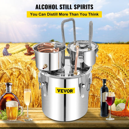 VEVOR 13.2 Gal Stainless Alcohol Distiller Kit with Thermometer - Renee Lane Company