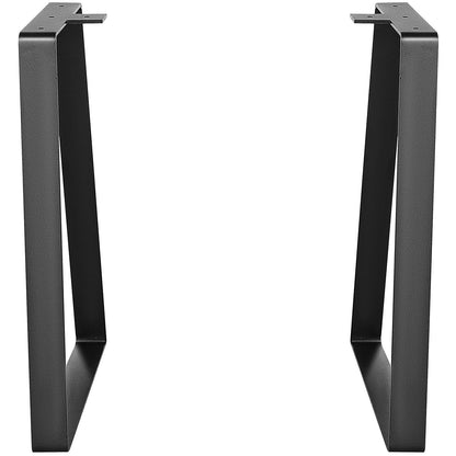 VEVOR 16 inch Trapezoid Steel Table Legs, Replacement Furniture Legs Set of 2 for DIY Coffee Tables, Modern Desks, Bench, Night Stands, Sofa, Max Load 400 lbs Heavy Duty, Quick Instalation Legs Black - Renee Lane Company