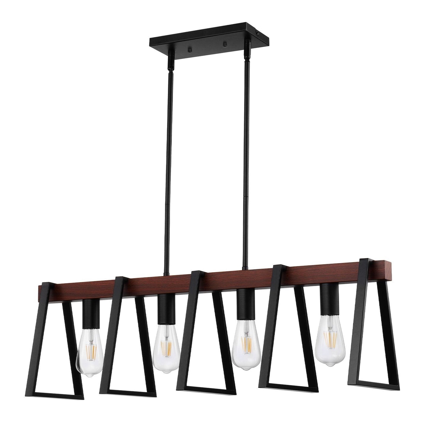 VEVOR 4-Light Kitchen Island Pendant Lights 60W Adjustable Dining Room Light E26 - Renee Lane Company