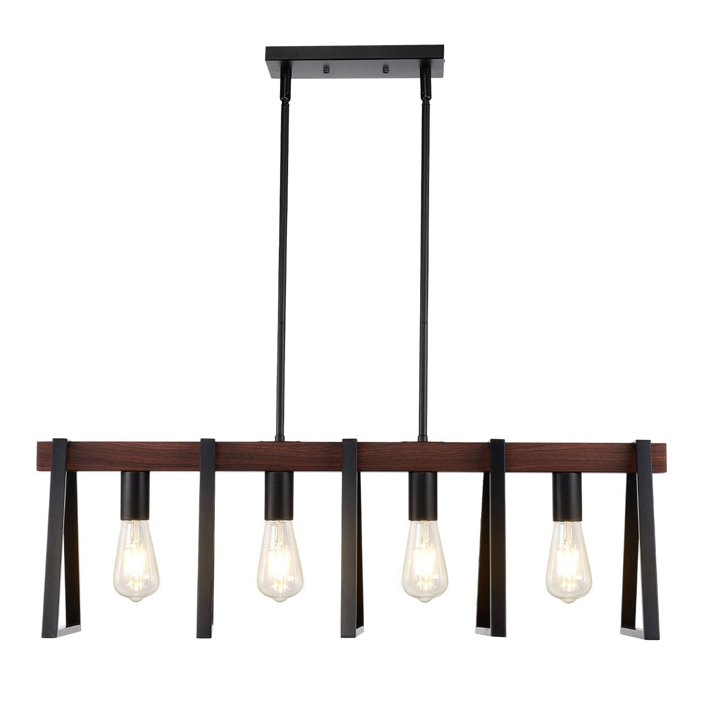 VEVOR 4-Light Kitchen Island Pendant Lights 60W Adjustable Dining Room Light E26 - Renee Lane Company