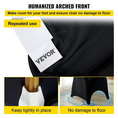 VEVOR 50 PCs Black Stretch Chair Covers for Weddings & Events - Renee Lane Company