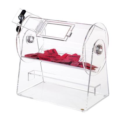 VEVOR Acrylic Raffle Drum, Professional Raffle Ticket Spinning Cage with 2 Keys, Transparent Lottery Spinning Drawing, Holds 2500 Tickets or 100 Raffle Balls,Raffle Ticket Box for Lottery Games Bingo - Renee Lane Company