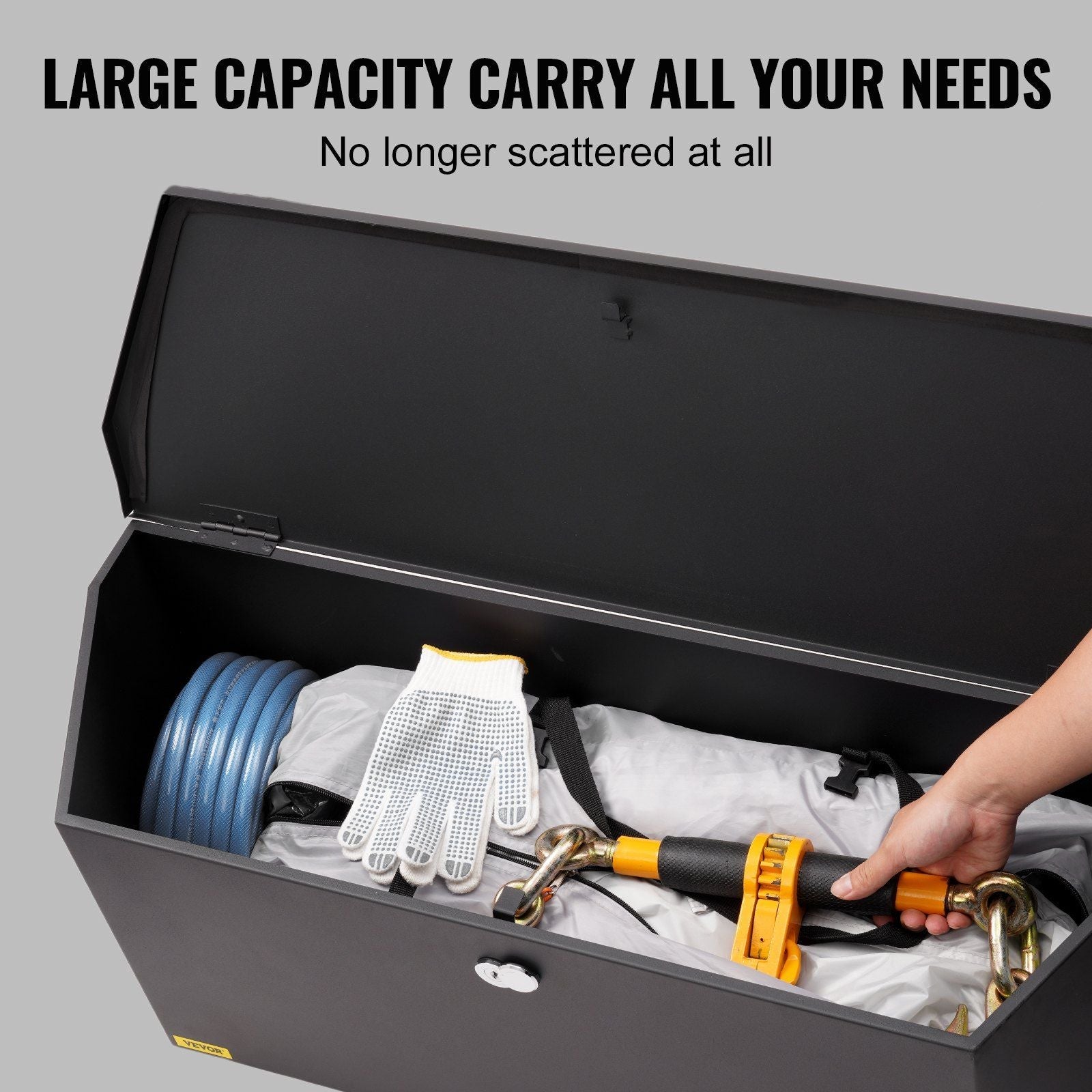 VEVOR Carbon Steel Trailer Tongue Box - Secure, Weather-Proof Storage - Renee Lane Company