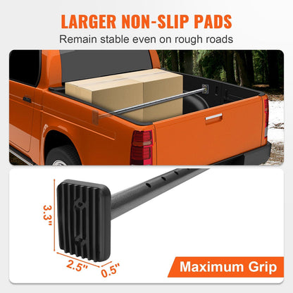 VEVOR Cargo Bar, Truck Bed Bar Adjustable from 40" to 73", Heavy-duty Steel Cargo Stabilizer Bar with 220 lbs Capacity, Truck Load Bar Stop Sliding for Pickup Truck Bed, SUV, Minitruck - Renee Lane Company