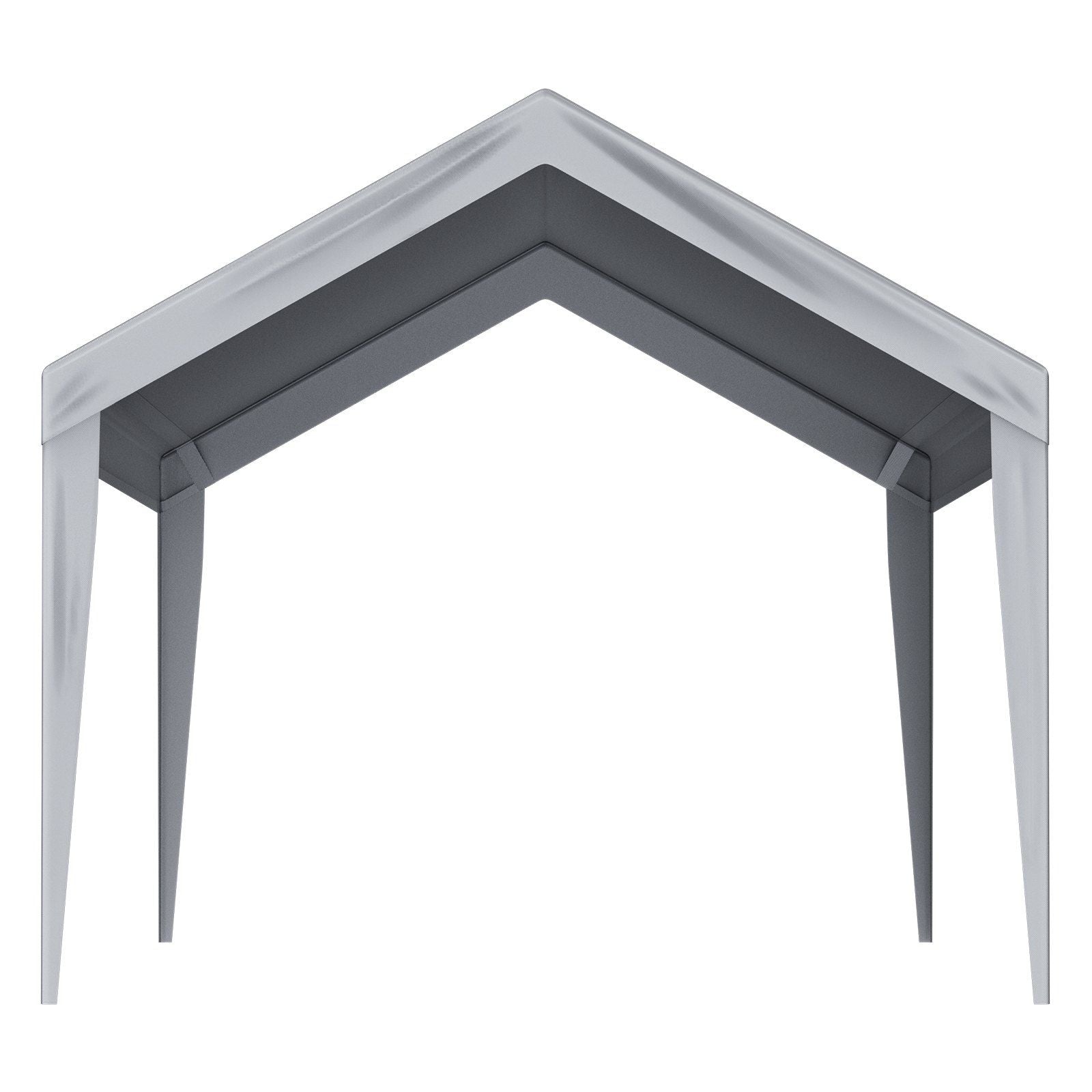 VEVOR Carport Replacement Canopy Cover 10 x 20 ft, Garage Top Tent Shelter Tarp Heavy-Duty Waterproof & UV Protected, Easy Installation with Ball Bungees,Grey (Only Top Cover, Frame Not Include) - Renee Lane Company