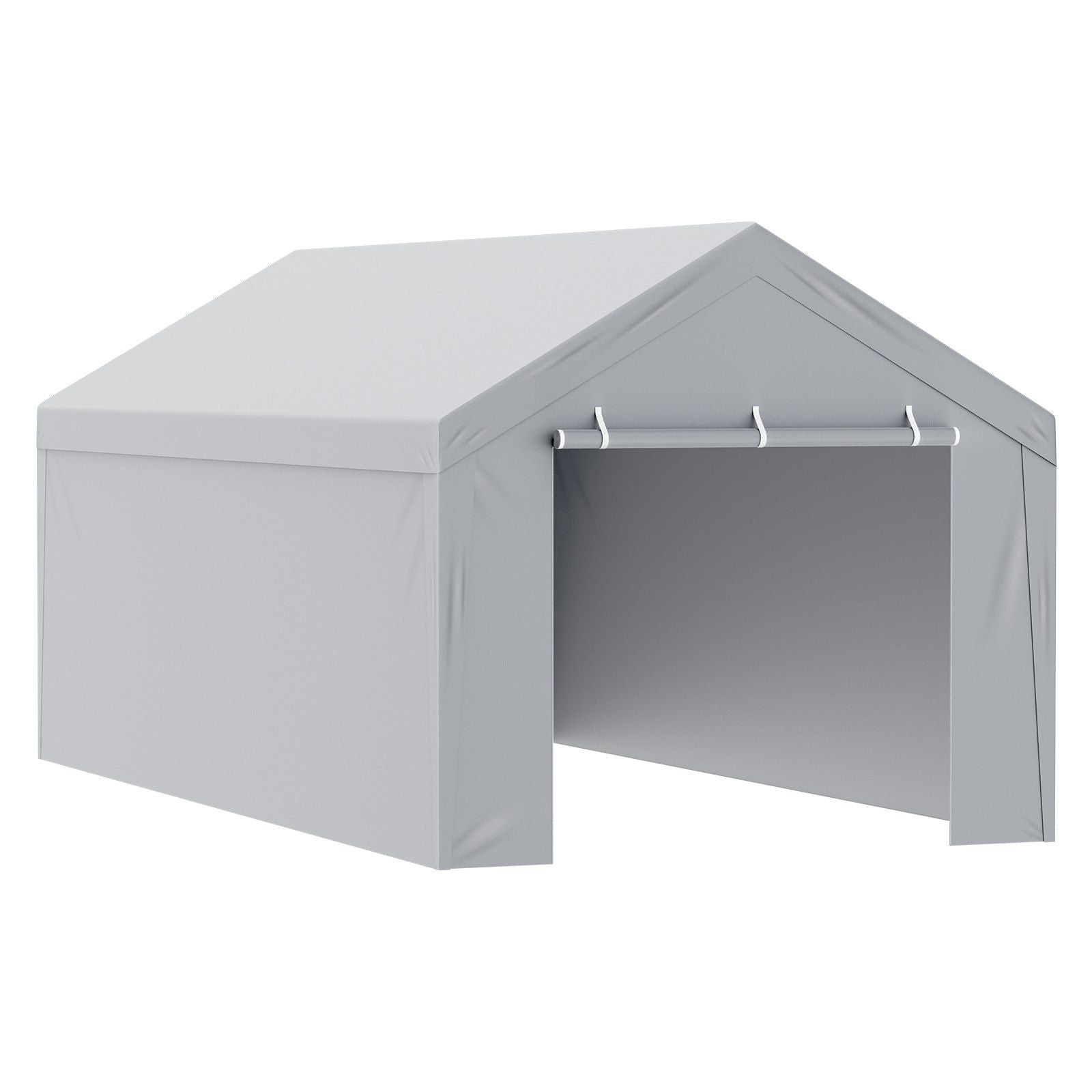VEVOR Carport Replacement Canopy Cover Top + Side Wall 10 x 20 ft, Garage Tent Shelter Tarp Heavy-Duty Waterproof & UV Protected, Easy Installation with Ball Bungees,White (Frame Not Included) - Renee Lane Company