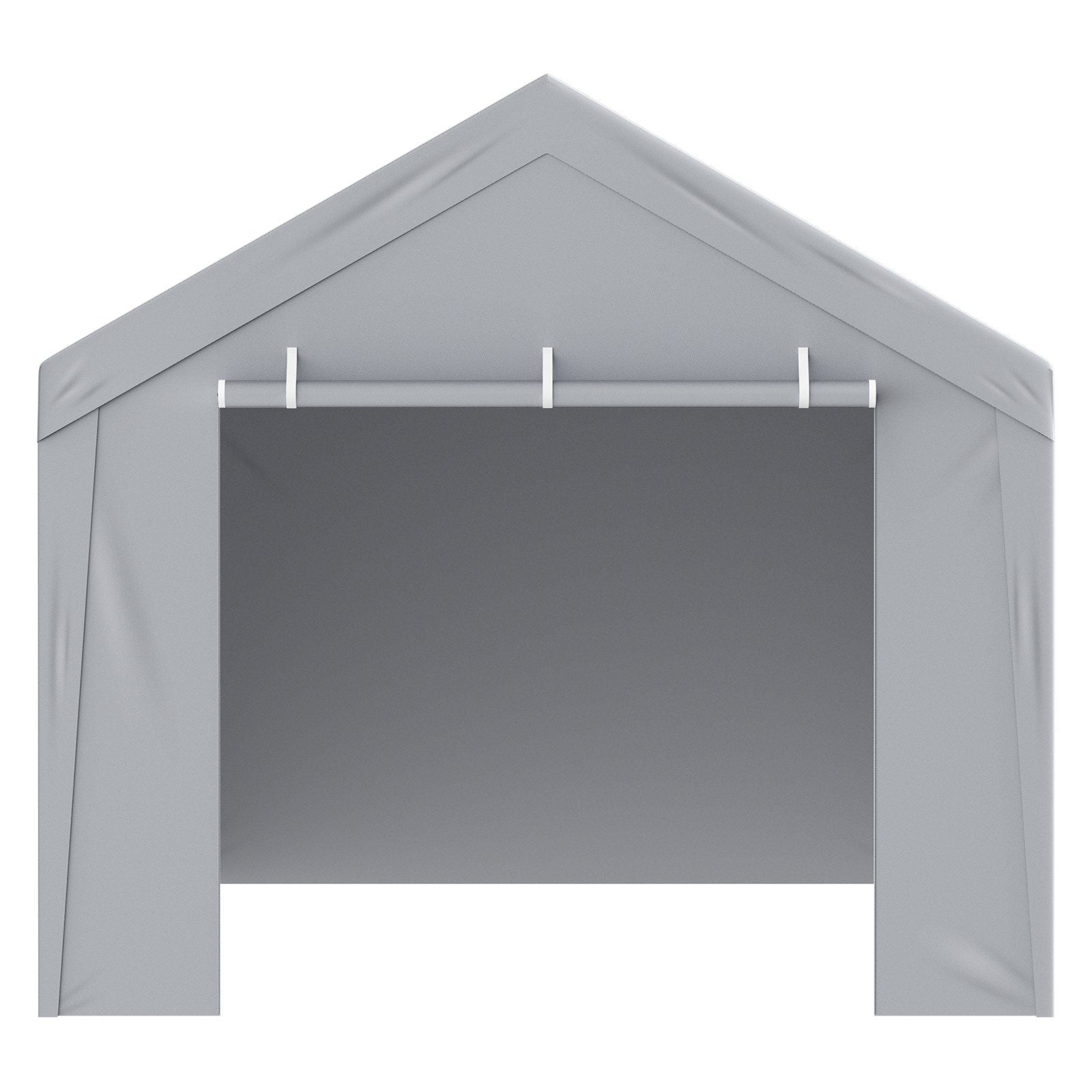 VEVOR Carport Replacement Canopy Cover Top + Side Wall 10 x 20 ft, Garage Tent Shelter Tarp Heavy-Duty Waterproof & UV Protected, Easy Installation with Ball Bungees,White (Frame Not Included) - Renee Lane Company