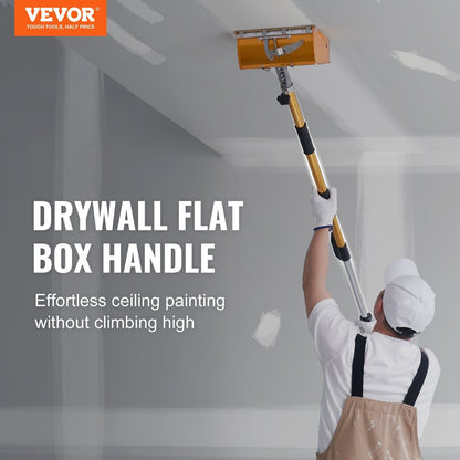 VEVOR Drywall Flat Box Handle; 40''-64''; Anodized Aluminum Flat Finishing Extension Handle; 5-Section Length Adjustable; Non-slip Grip and 360° Painting for Plasterboard; Wallboard; Sheetrock - Renee Lane Company