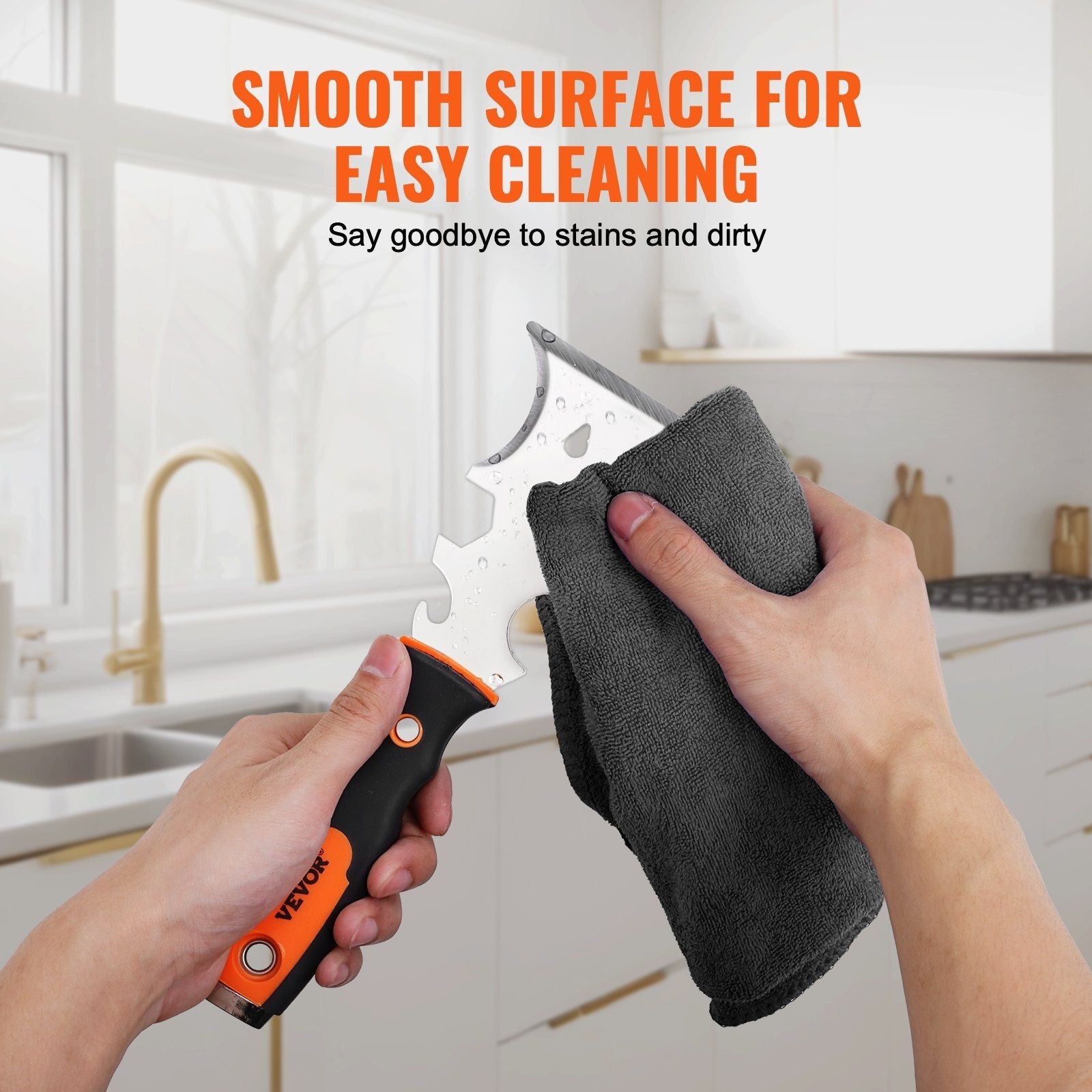 VEVOR Drywall Knife Set, 6 PCS Drywall Tools Includes 3" Painter Scraper, Two Putty Knives, Two Taping Knives and 12" Mud Pan, Stainless Steel Spackle Tool, Drywall Finishing Tools for Home - Renee Lane Company
