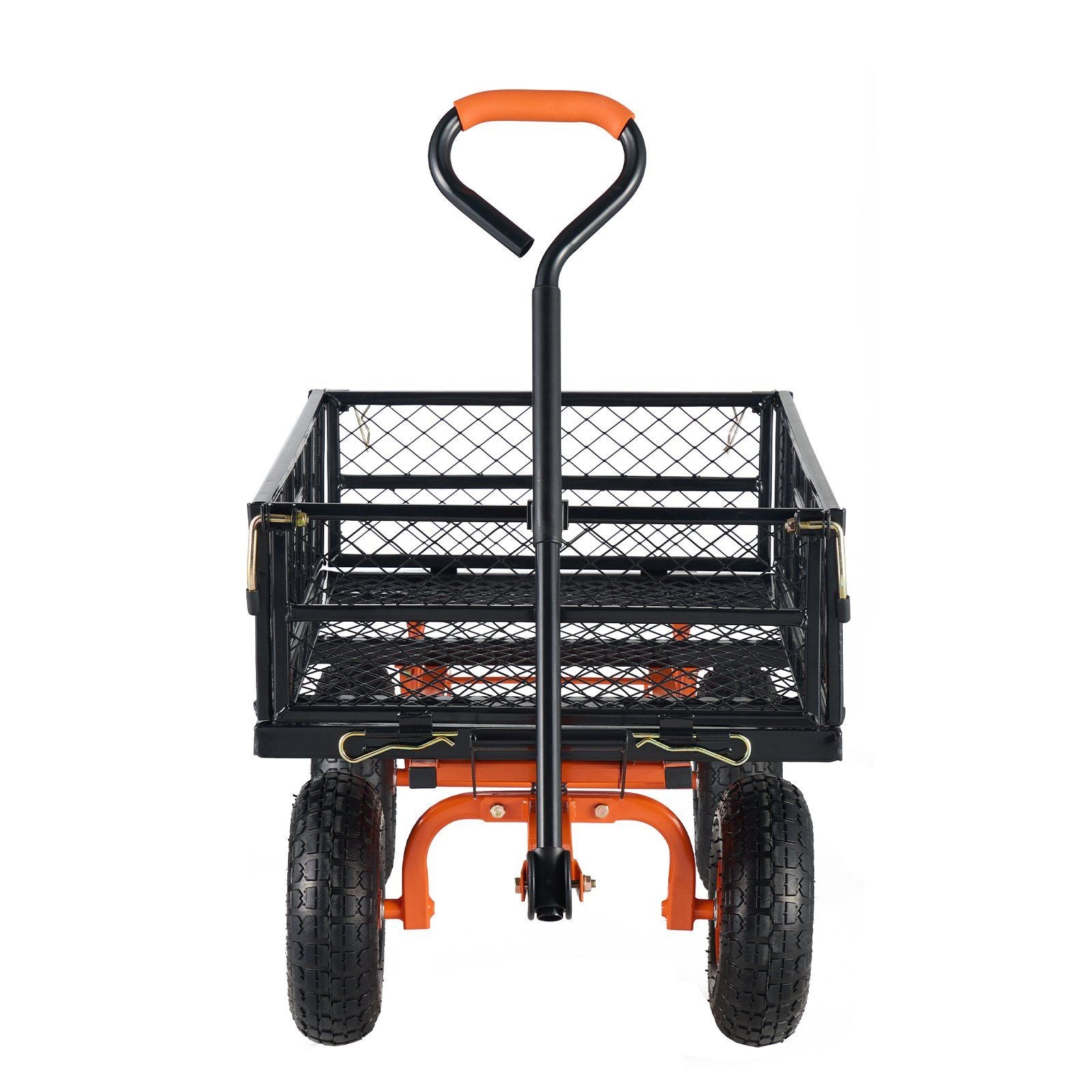 VEVOR Dump Cart, Metal Garden Dump Cart with Easy to Assemble Frame, Dump Wagon with 2-in-1 Convertible Handle, Utility Wheelbarrow 400 lbs Capacity, 10 inch Tires - Renee Lane Company