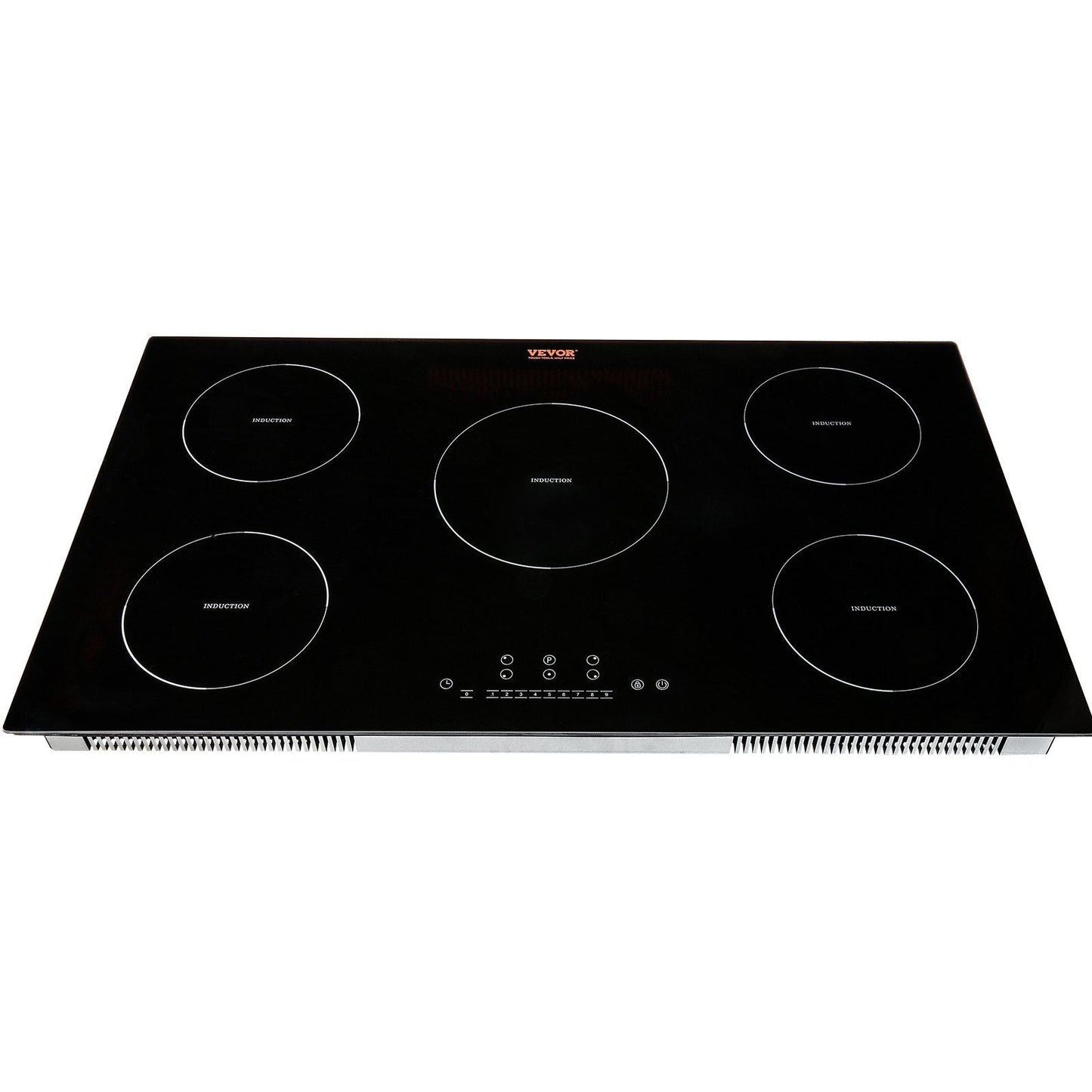 VEVOR Electric Cooktop, 5 Burners, 36'' Induction Stove Top, Built-in Magnetic Cooktop 9200W, 9 Heating Level Multifunctional Burner, LED Touch Screen w/ Child Lock & Over-Temperature Protection - Renee Lane Company
