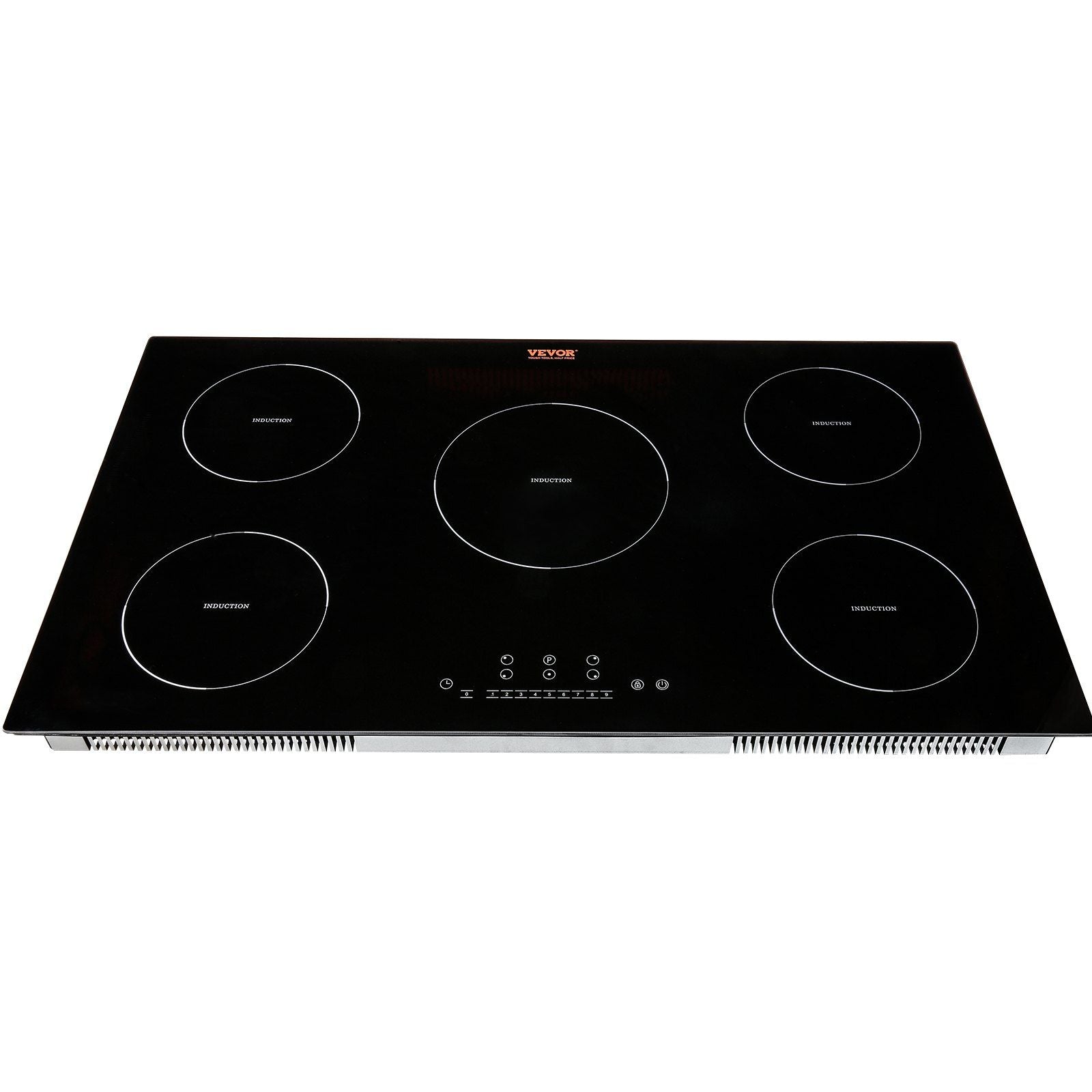 VEVOR Electric Cooktop, 5 Burners, 36'' Induction Stove Top, Built-in Magnetic Cooktop 9200W, 9 Heating Level Multifunctional Burner, LED Touch Screen w/ Child Lock & Over-Temperature Protection - Renee Lane Company