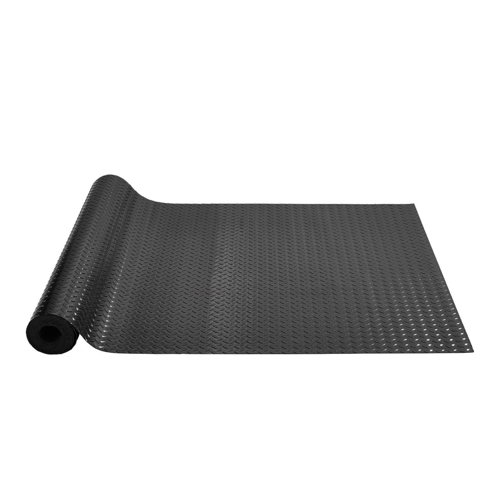 VEVOR Garage Floor Mats 2 Rolls 17 x 3.6 Ft Garage Mat 2.5mm Thickness Black Garage Flooring PVC Garage Mats for Under Car - Renee Lane Company