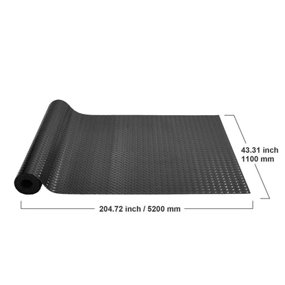 VEVOR Garage Floor Mats 2 Rolls 17 x 3.6 Ft Garage Mat 2.5mm Thickness Black Garage Flooring PVC Garage Mats for Under Car - Renee Lane Company