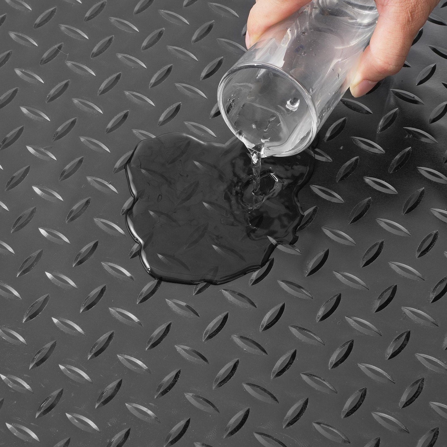 VEVOR Garage Floor Mats 2 Rolls 17 x 3.6 Ft Garage Mat 2.5mm Thickness Black Garage Flooring PVC Garage Mats for Under Car - Renee Lane Company
