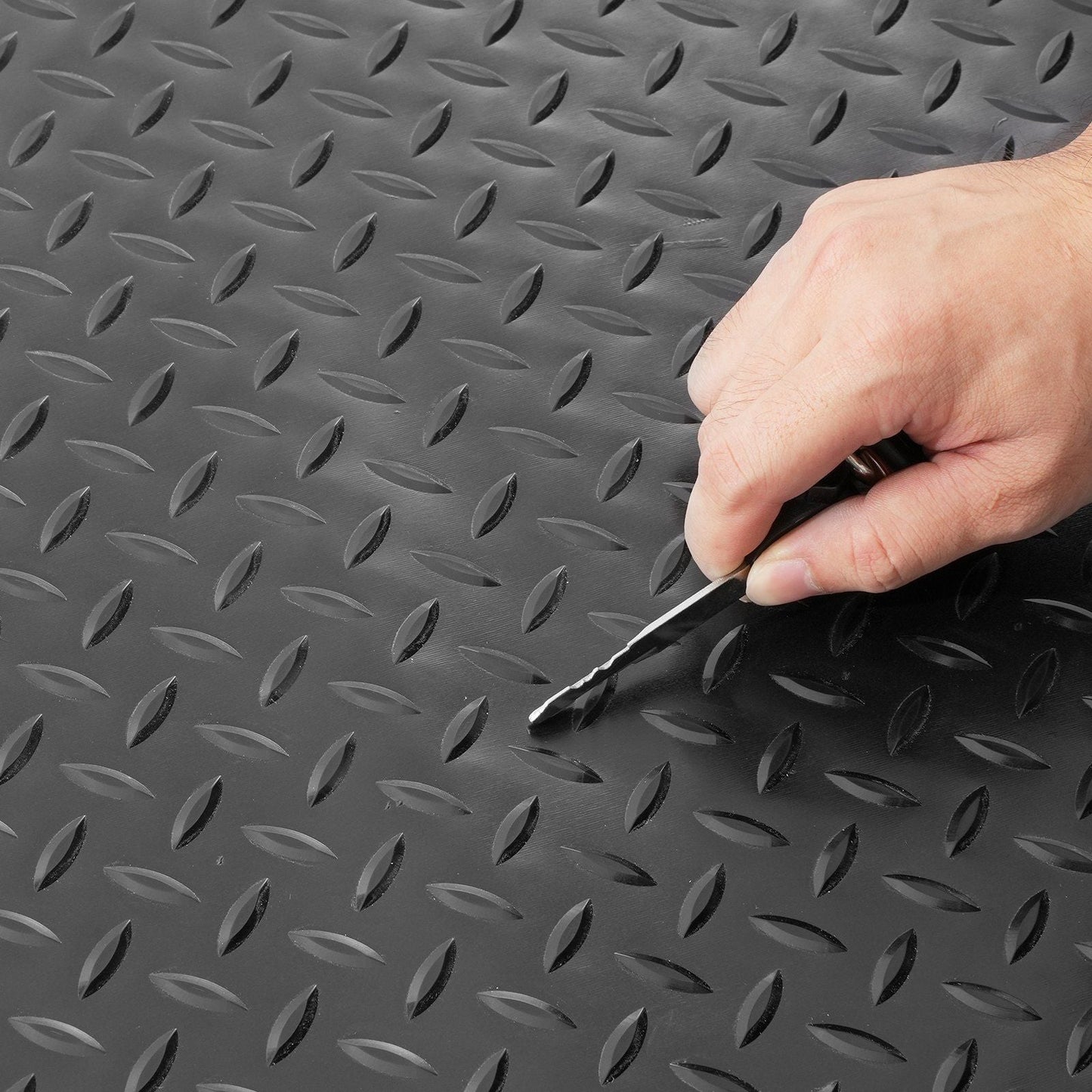 VEVOR Garage Floor Mats 2 Rolls 17 x 3.6 Ft Garage Mat 2.5mm Thickness Black Garage Flooring PVC Garage Mats for Under Car - Renee Lane Company