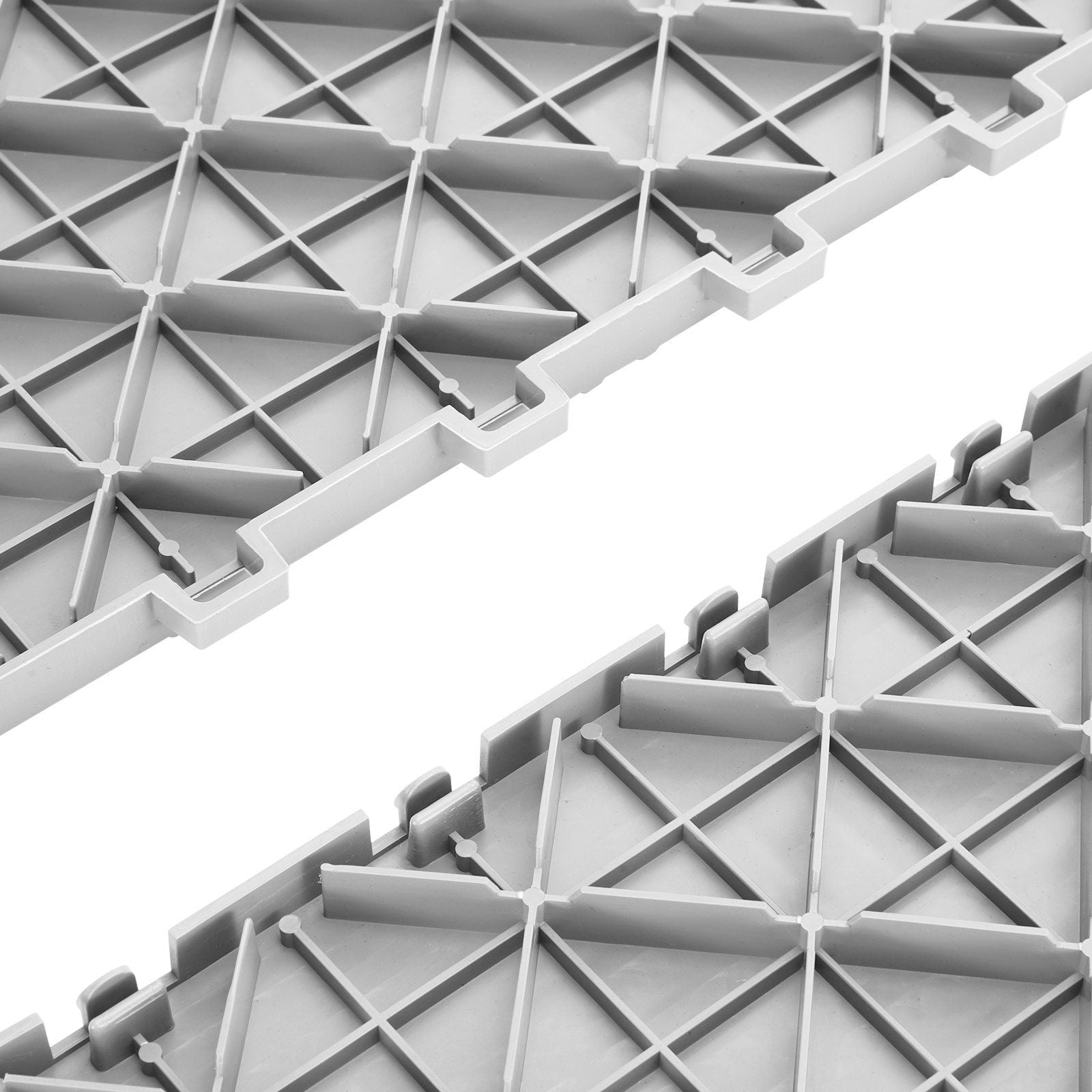 VEVOR Garage Tiles Interlocking, 12 x 12 x 0.53 inch 25 Pack Garage Floor Covering Tiles, Non-Slip Double-Sided Texture Garage Flooring Tiles, for Garages, Basements, Repair Shops, Silver - Renee Lane Company