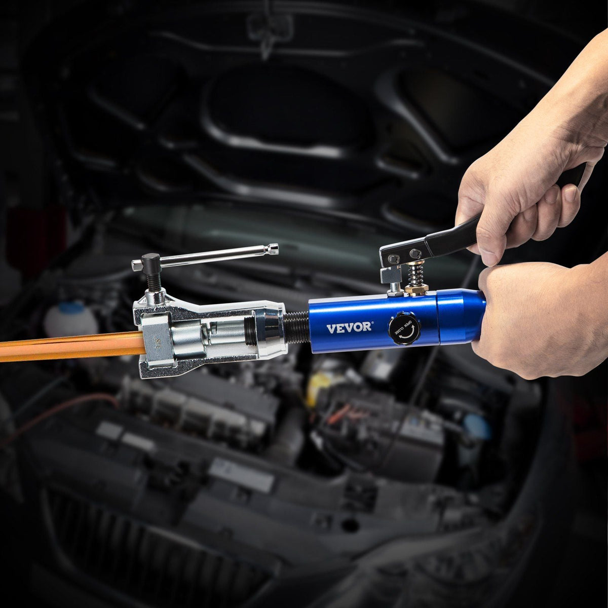 VEVOR Hydraulic Flaring Tool Kit, 45° Double Flaring Tool, Brake Repair Brake Flaring Tools for 3/16"-1/2", Brake Flare Tool with Tube Cutter and Deburrer, 32 PCS Tube Flaring Tools for Copper Lines - Renee Lane Company