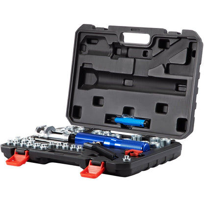 VEVOR Hydraulic Flaring Tool Kit, 45° Double Flaring Tool, Brake Repair Brake Flaring Tools for 3/16"-1/2", Brake Flare Tool with Tube Cutter and Deburrer, 32 PCS Tube Flaring Tools for Copper Lines - Renee Lane Company