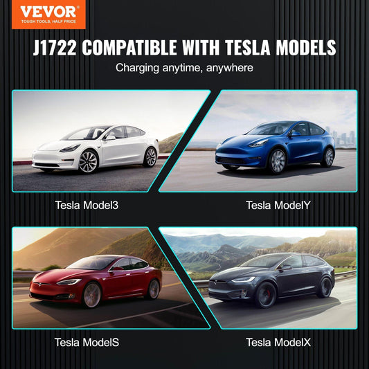 VEVOR J1772 to Tesla Charger Adapter, 80 Amp 240V AC, SAE J1772 EV Charging Adapter to Tesla Plug, IP65 Tested to UL Standards Material, Compatible with Tesla Model 3, Y, S, X - Renee Lane Company