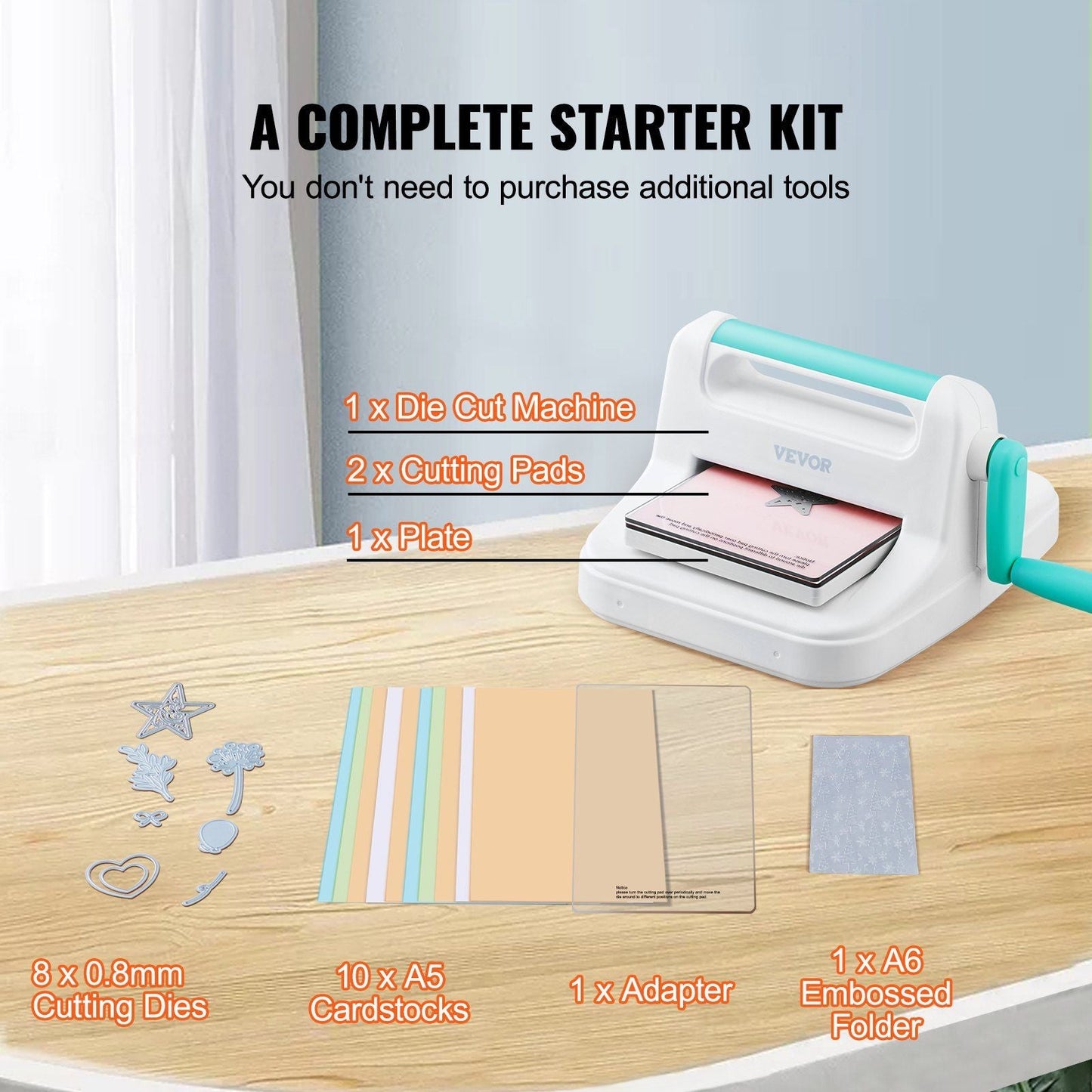 VEVOR Manual Die Cutting Embossing Machine 6" Opening For Art Craft Scrapbooking - Renee Lane Company