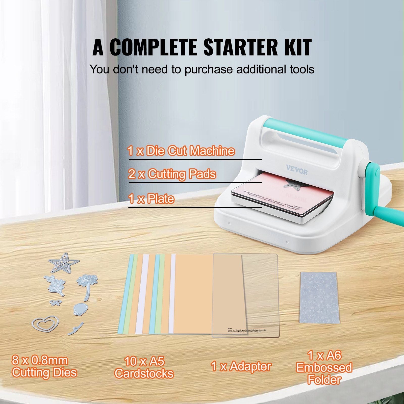 VEVOR Manual Die Cutting Embossing Machine 6" Opening For Art Craft Scrapbooking - Renee Lane Company