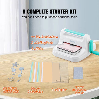 VEVOR Manual Die Cutting Embossing Machine 6" Opening For Art Craft Scrapbooking - Renee Lane Company