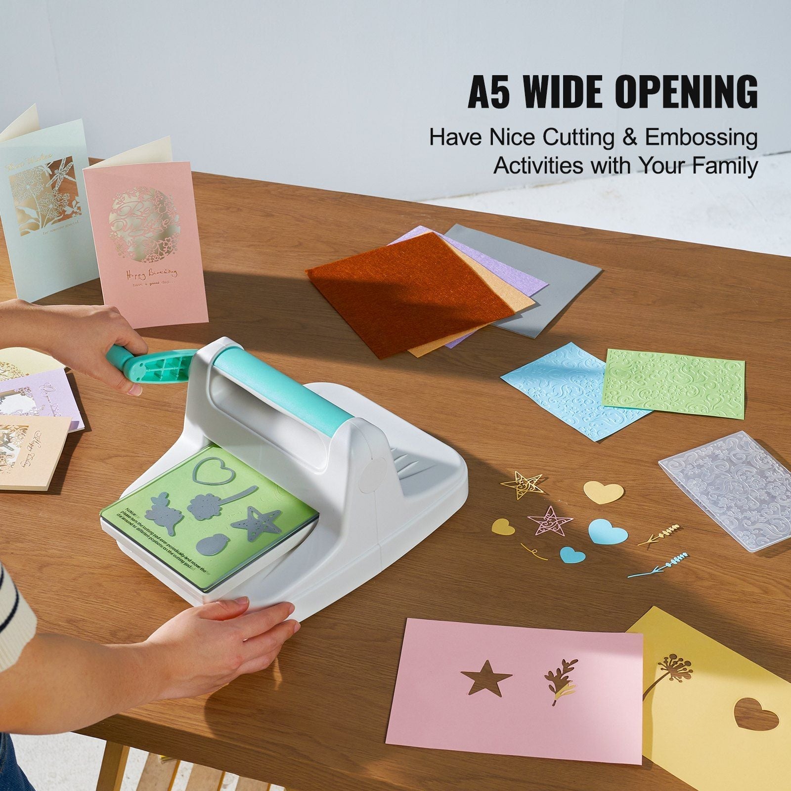VEVOR Manual Die Cutting Embossing Machine 6" Opening For Art Craft Scrapbooking - Renee Lane Company