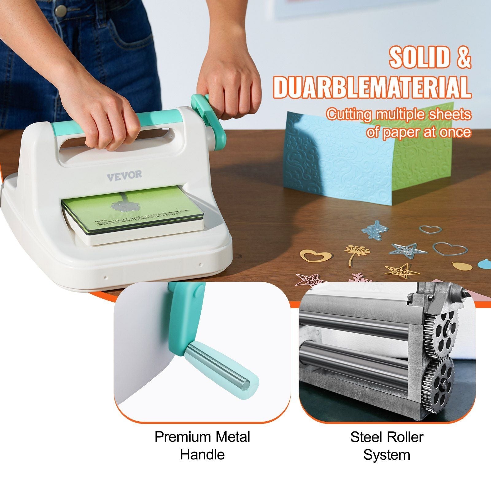VEVOR Manual Die Cutting Embossing Machine 6" Opening For Art Craft Scrapbooking - Renee Lane Company